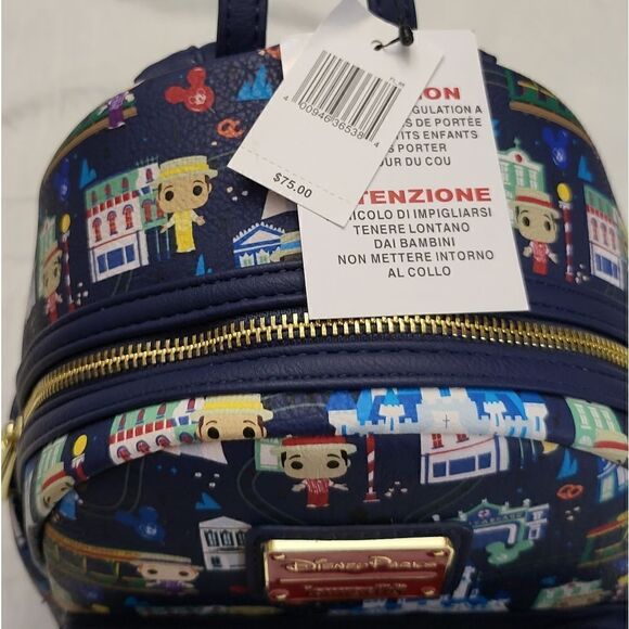 NWT LOUNGEFLY FUNKO DISNEY DAPPER DANS MAIN ST MINI BACKPACK & WALLET SET main image 5